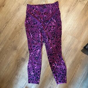 Women's Purple Leopard Print Pants